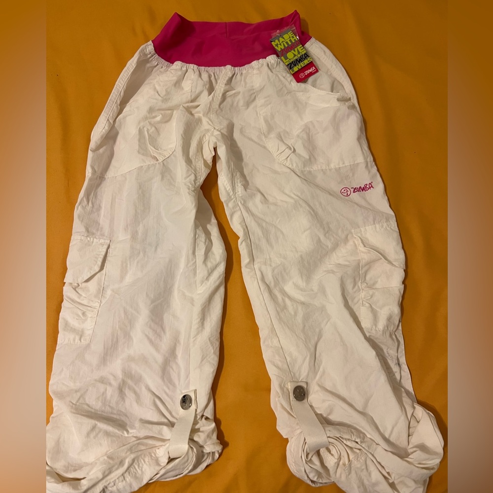 Original Zumba White Cargo Pants (never worn/new)
